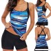 Striped Printed Two Piece Beachwear Women Strappy Swim Top No Bottom Swimwear Blue B07PRCSM2Y
